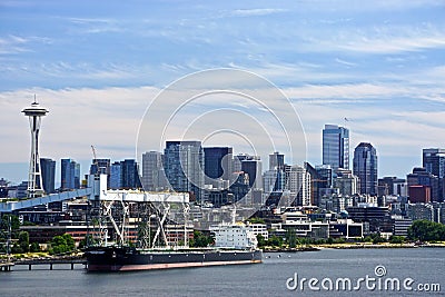 Seattle, Washington: View of the Seattle skyline Editorial Stock Photo