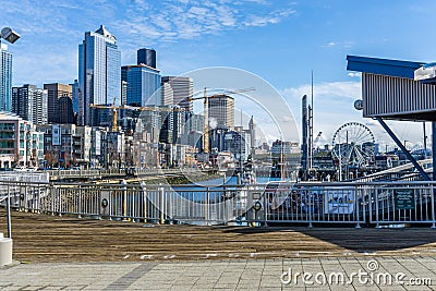 Seattle Waterfront Big Picture Editorial Stock Photo