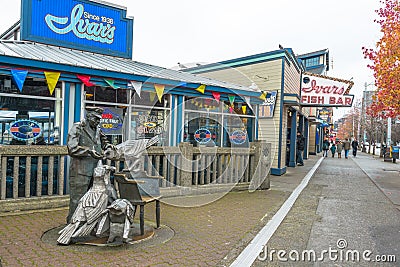 Seattle Waterfront Ivars Seafood Restaurant Editorial Stock Photo