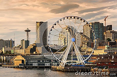 Seattle Waterfront Stock Photo