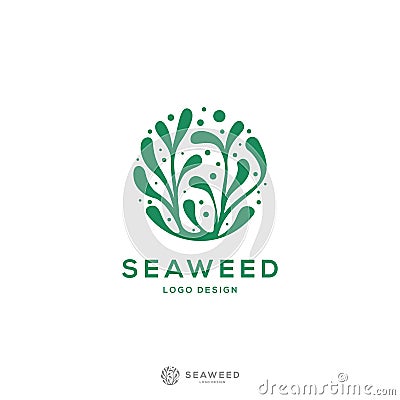 Seaweed logo design vector Vector Illustration