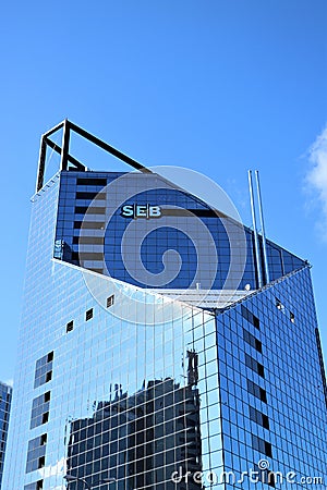 SEB Pank Building in Tallinn, Estonia Editorial Stock Photo