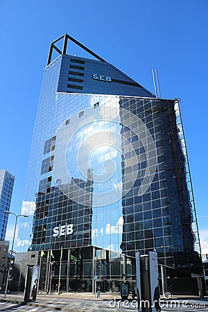 SEB Pank Building in Tallinn, Estonia Editorial Stock Photo