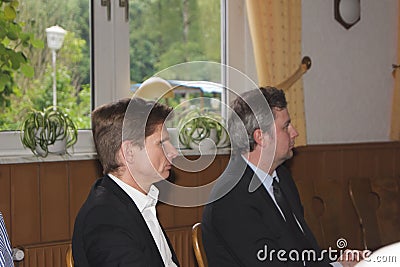Sebastian Blumethal, Member of the Bundestag, together with Dr. Heiner Garg, former Social Affairs Minister and Deputy Prime Minis Editorial Stock Photo