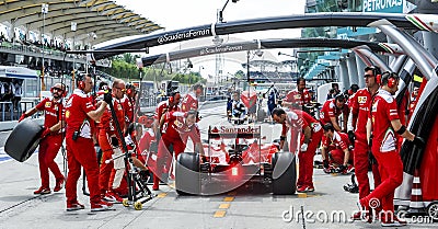 Sebastian Vettel of Germany and Scuderia Ferrari Editorial Stock Photo