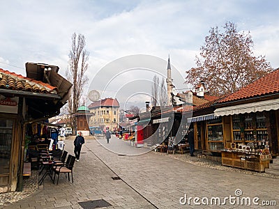 Sebilj or sebil, a fountain in the historic old bazaar Bascarsija in Sarajevo Editorial Stock Photo