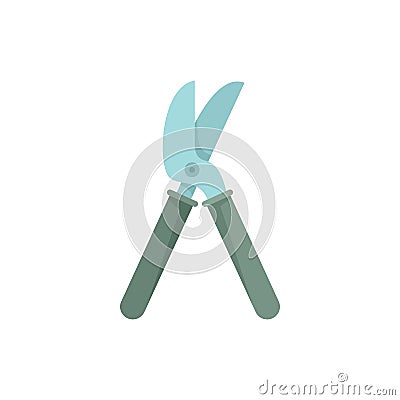 Secateur icon flat isolated vector Vector Illustration