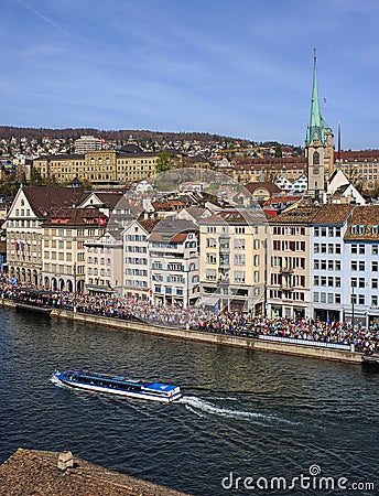 Sechselauten holiday in the city of Zurich, Swizerland Editorial Stock Photo