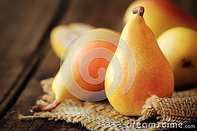 Seckel pears Stock Photo