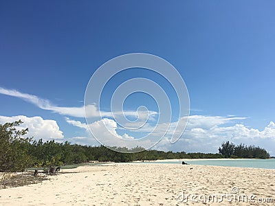 Secluded beach, Cuba Stock Photo