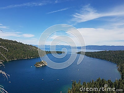 Secluded lake island Stock Photo