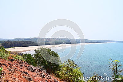 Secluded and Serene Bhandarpule Beach, Ganpatipule, Ratnagiri, India... Stock Photo