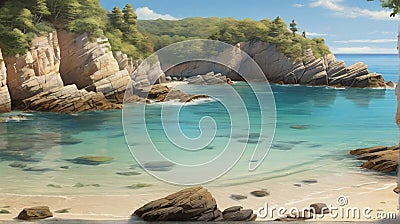 Secluded Shores Stock Photo