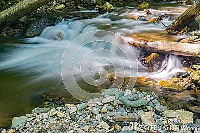 Small Waterfall in the Blue Ridge Mountains Stock Photo