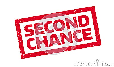 Second Chance rubber stamp Vector Illustration