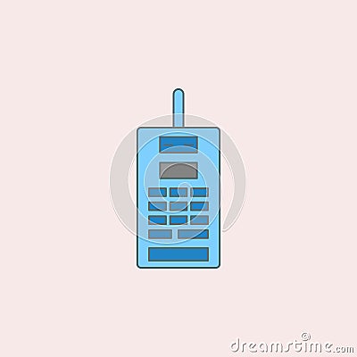 second generation of mobile phones field outline icon. Element of generation icon for mobile concept and web apps. Field outline s Stock Photo