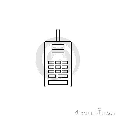 second generation of mobile phones icon. Element of generation icon for mobile concept and web apps. Thin line icon for website d Stock Photo