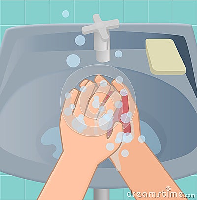 Second hand washing stages Stock Photo