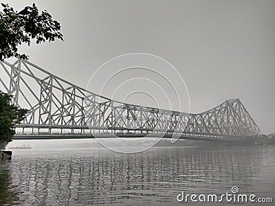 Second Hooghly River Bridge Stock Photo