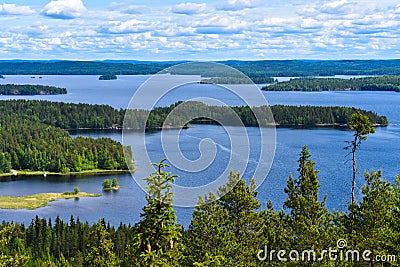 Second largest lake in Finland Stock Photo