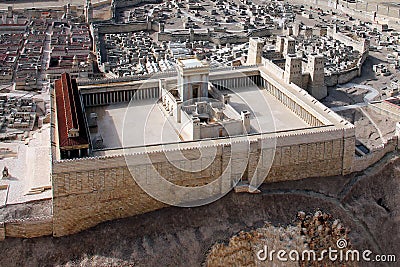 Second Temple. Ancient Jerusalem Stock Photo