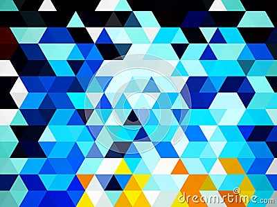 A second to none charming pattern of digital colorful designing of triangles Stock Photo