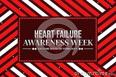 Second Week of February is observed as Heart Failure awareness week around the world, red color alarming concept background Stock Photo