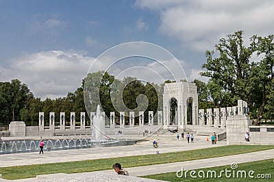 Second World War II Memorial Washington DC Editorial Stock Photo