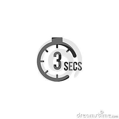 3 seconds Countdown Timer icon set. time interval icons. Stopwatch and time measurement. Stock Vector illustration isolated on Cartoon Illustration