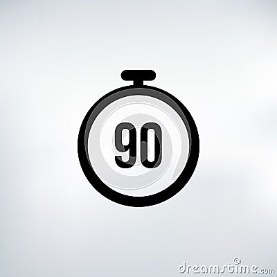 90 seconds Countdown Timer icon set. time interval icons. Stopwatch and time measurement. Stock Vector illustration isolated on Cartoon Illustration