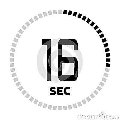 The seconds, stopwatch icon Vector Illustration