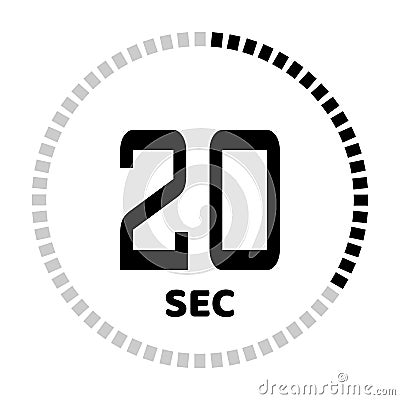 The seconds, stopwatch icon Vector Illustration