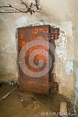 Secret Communist Party Nuclear Bunker and Shelter - Door Stock Photo