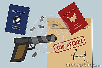 Secret documents Cartoon Illustration