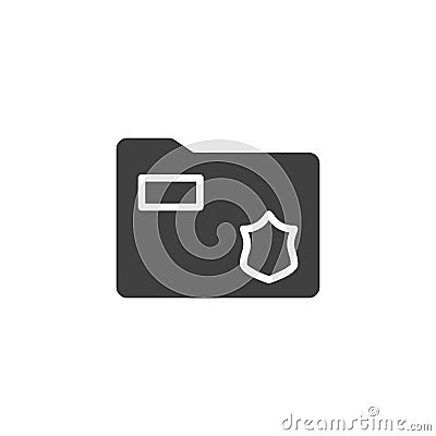 Secret files folder vector icon Vector Illustration