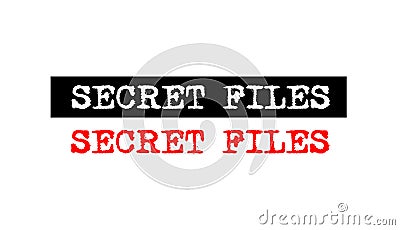 secret files rubber stamp badge with typewriter set text logo de Stock Photo