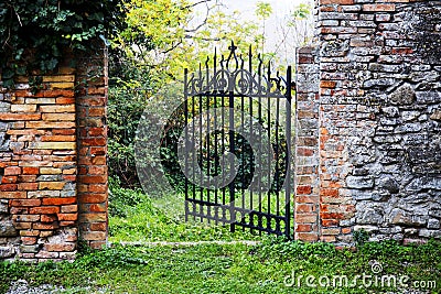 The secret garden of the castle Stock Photo