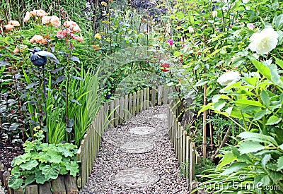 Secret garden path Stock Photo