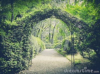 Secret garden in vintage style Stock Photo