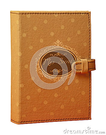 Secret journal diary isolated on white Stock Photo