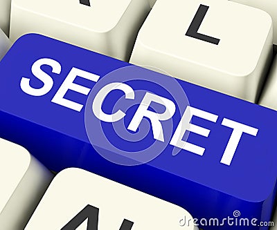 Secret Key Means Confidential Or Discreet Stock Photo