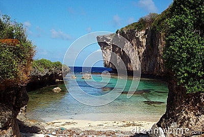 Secret Lagoon, Tinian Stock Photo