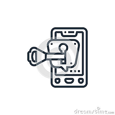 secret message vector icon isolated on white background. Outline, thin line secret message icon for website design and mobile, app Vector Illustration