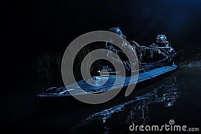 Secret mission in the dead of night Stock Photo