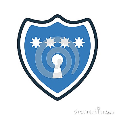 Conservancy, defensive, protection icon. Blue color design Stock Photo