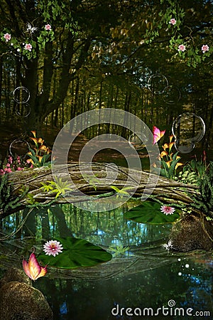 The secret pond Stock Photo