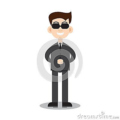 Secret service agent. Vector illustration Vector Illustration