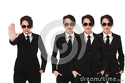 Secret service agents Stock Photo