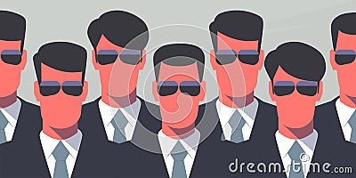 Secret service agents Vector Illustration