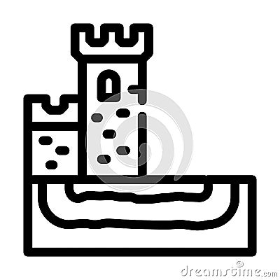 Secret tunnel of castle line icon vector illustration Vector Illustration